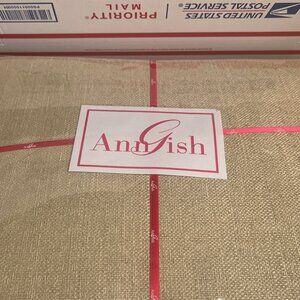 $1,600! NWT Ann Gish Tweed Linen Beige Contemporary QUEEN Duvet Cover ONLY